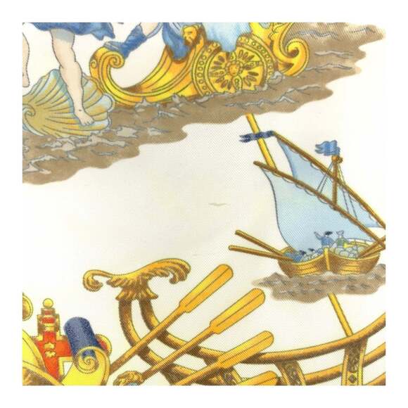 HERMES Authentic Red Silk Scarf - Picture 5 of 9